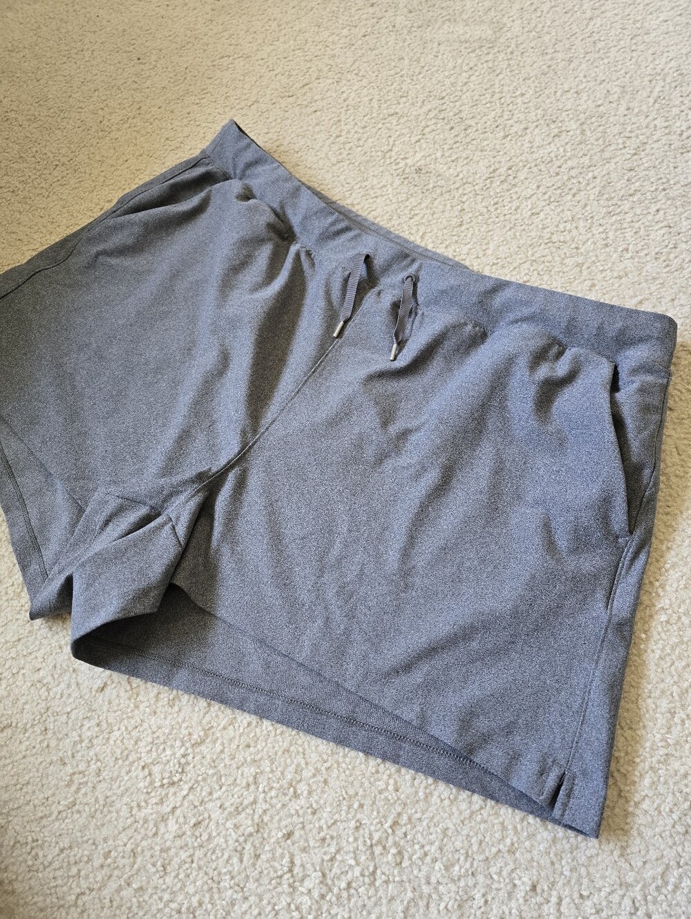 Old Navy Active High Rise Go Dry Powersoft Gray Athletic Drawstring Shorts XXL